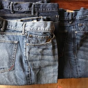 3 pairs Banana Republic Jeans 38x32